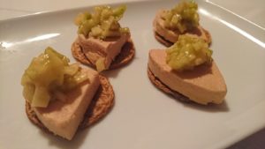 canapé gourmet con foie